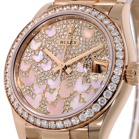 black and rose gold rolex|rolex butterfly rose gold watch.